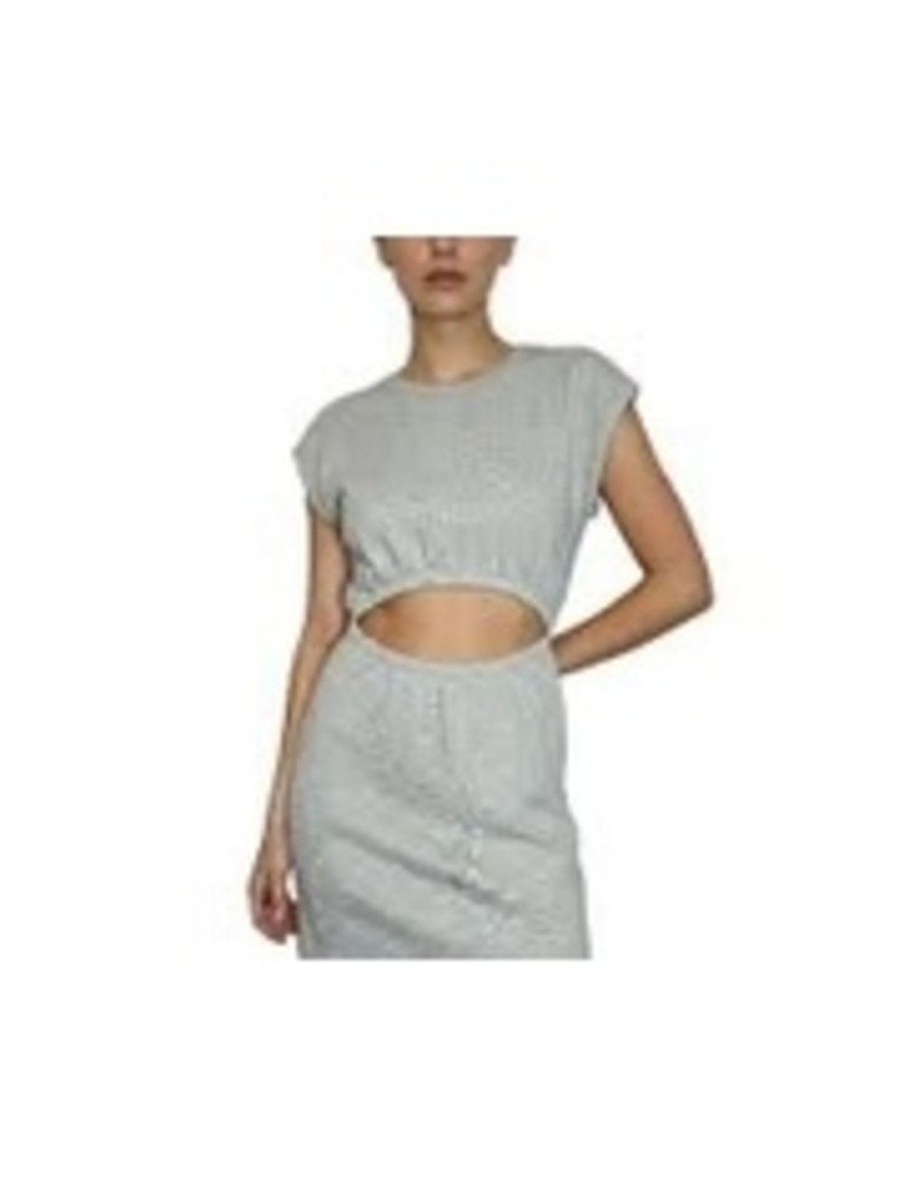Aerie Offline Grey Weekend Fleece Cut Out Dress S